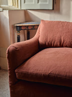 Warren Loose Cover Chaise Sofa, Rust Linen