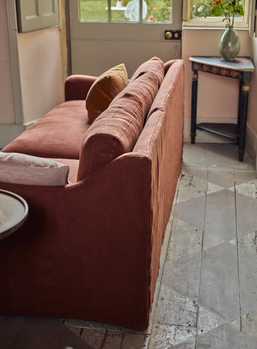 Warren Loose Cover Chaise Sofa, Leaden Grey Linen