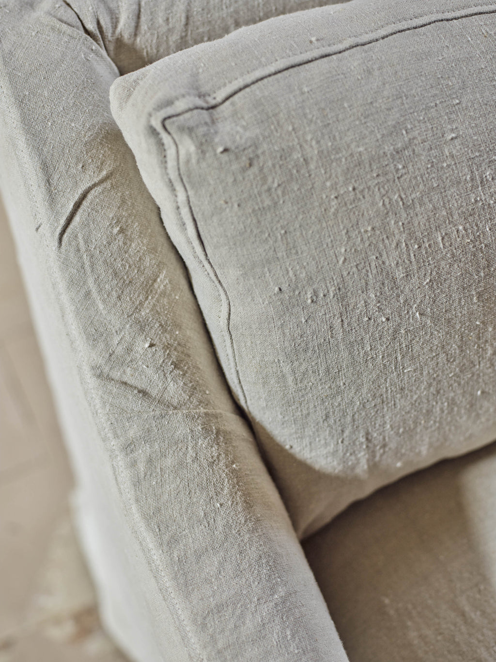 Warren Loose Cover Sofa, Leaden Grey Linen