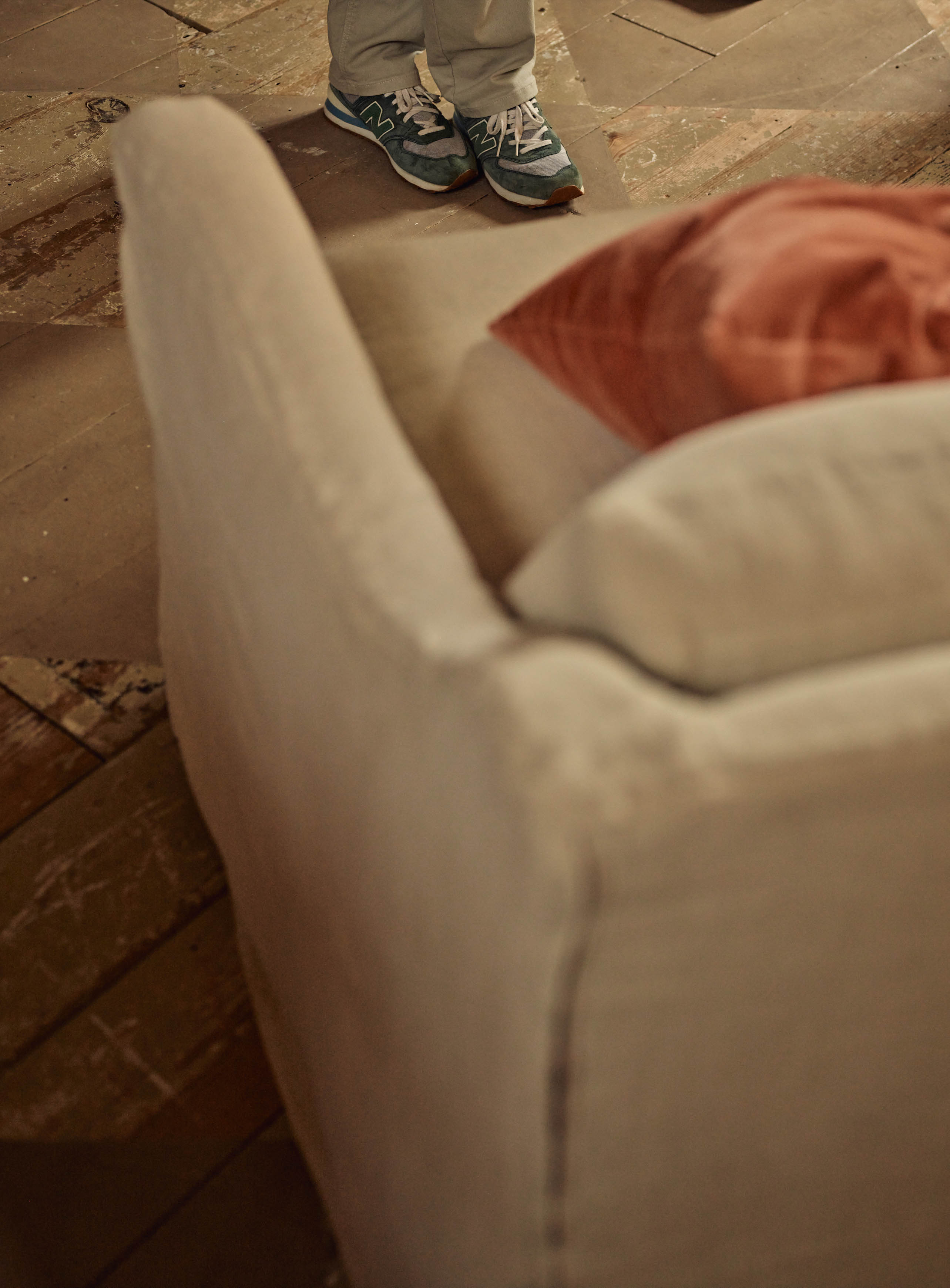 Warren Loose Cover Armchair, Straw Cotton