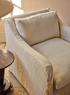 Warren Loose Cover Armchair, Straw Cotton