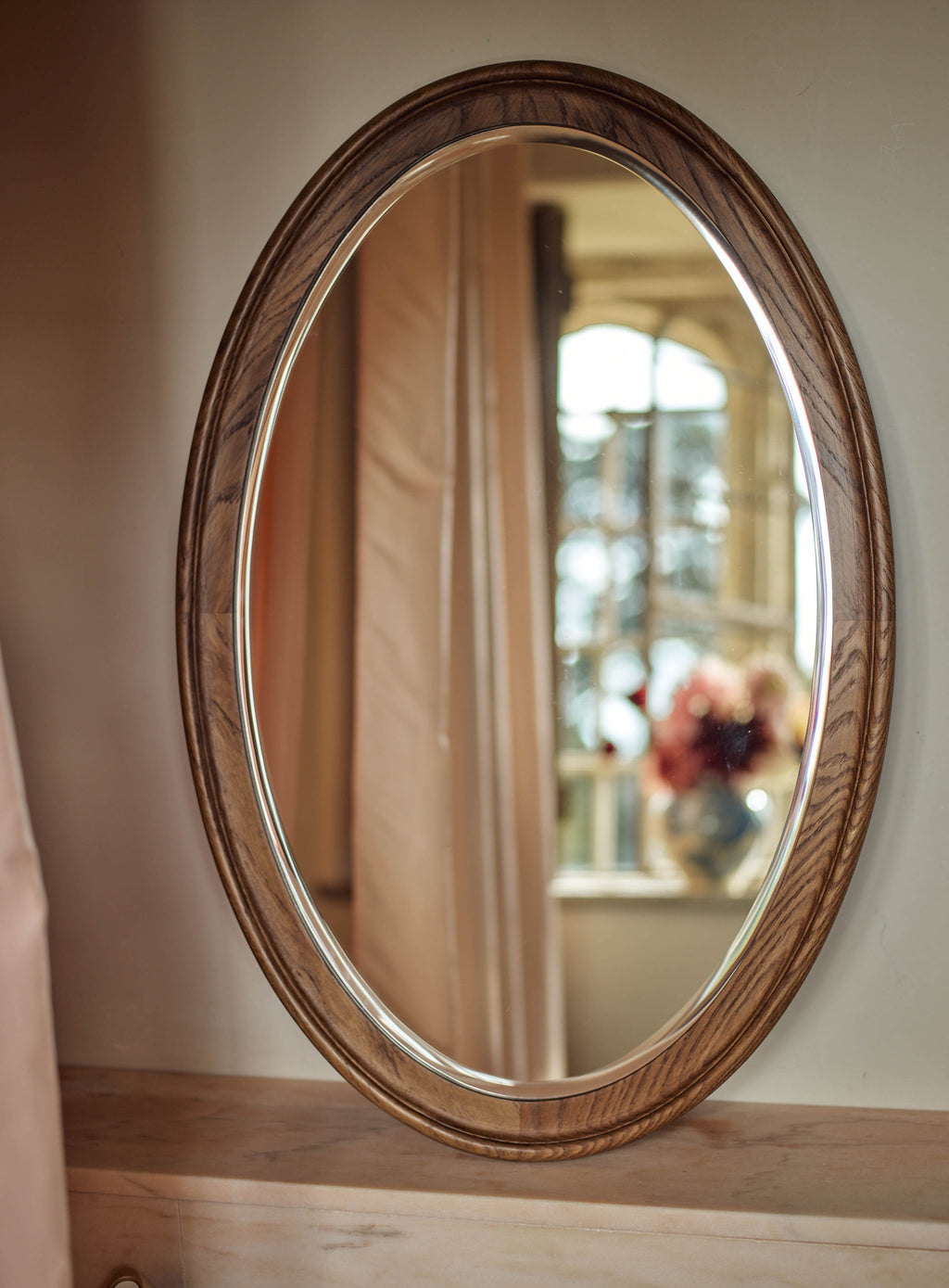 Oliver Oak Mirror, Oval