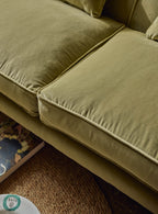 Abington Sofa, Three Seater, Slate Grey Velvet