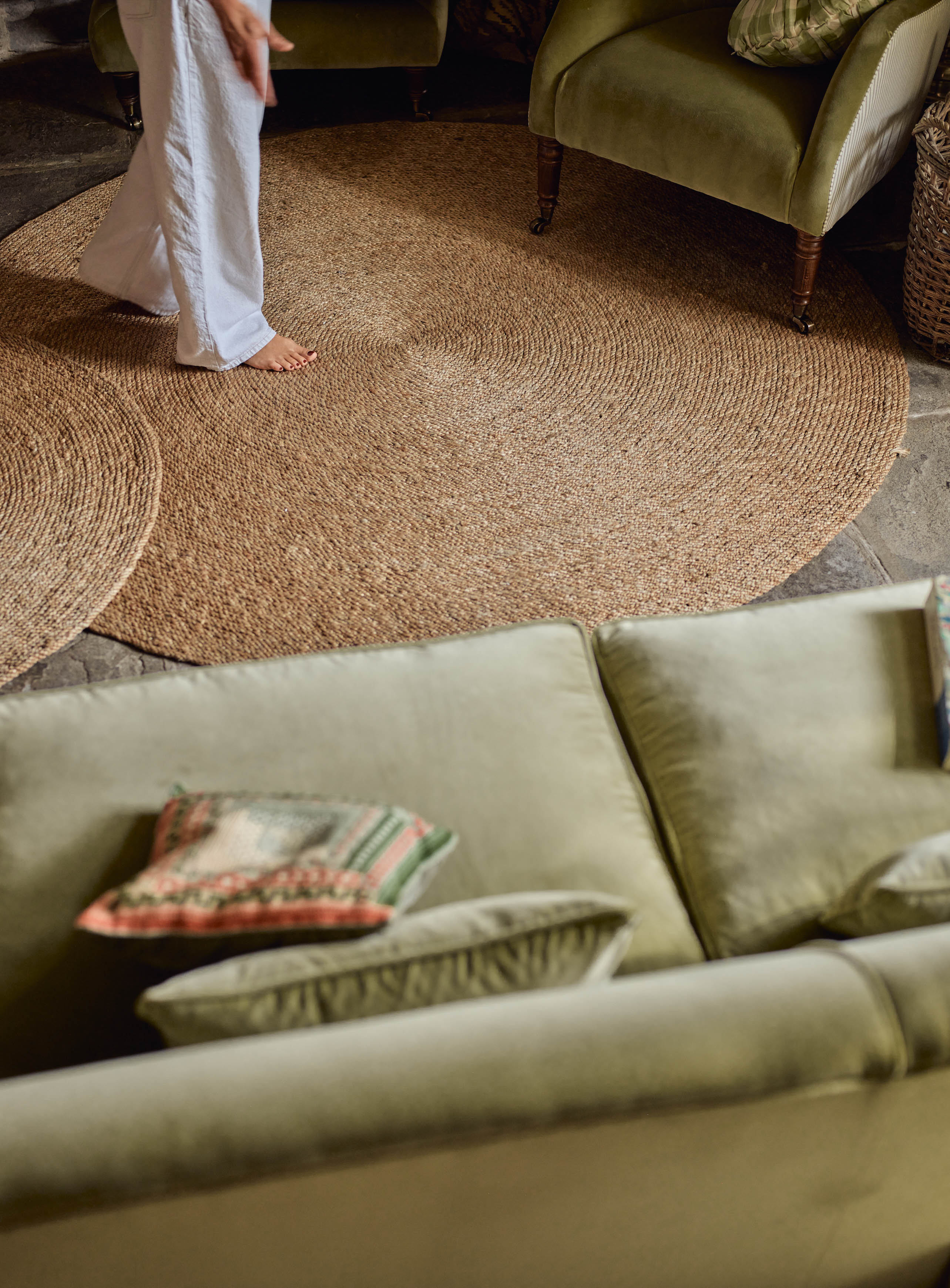 Round Jute Rug, Large