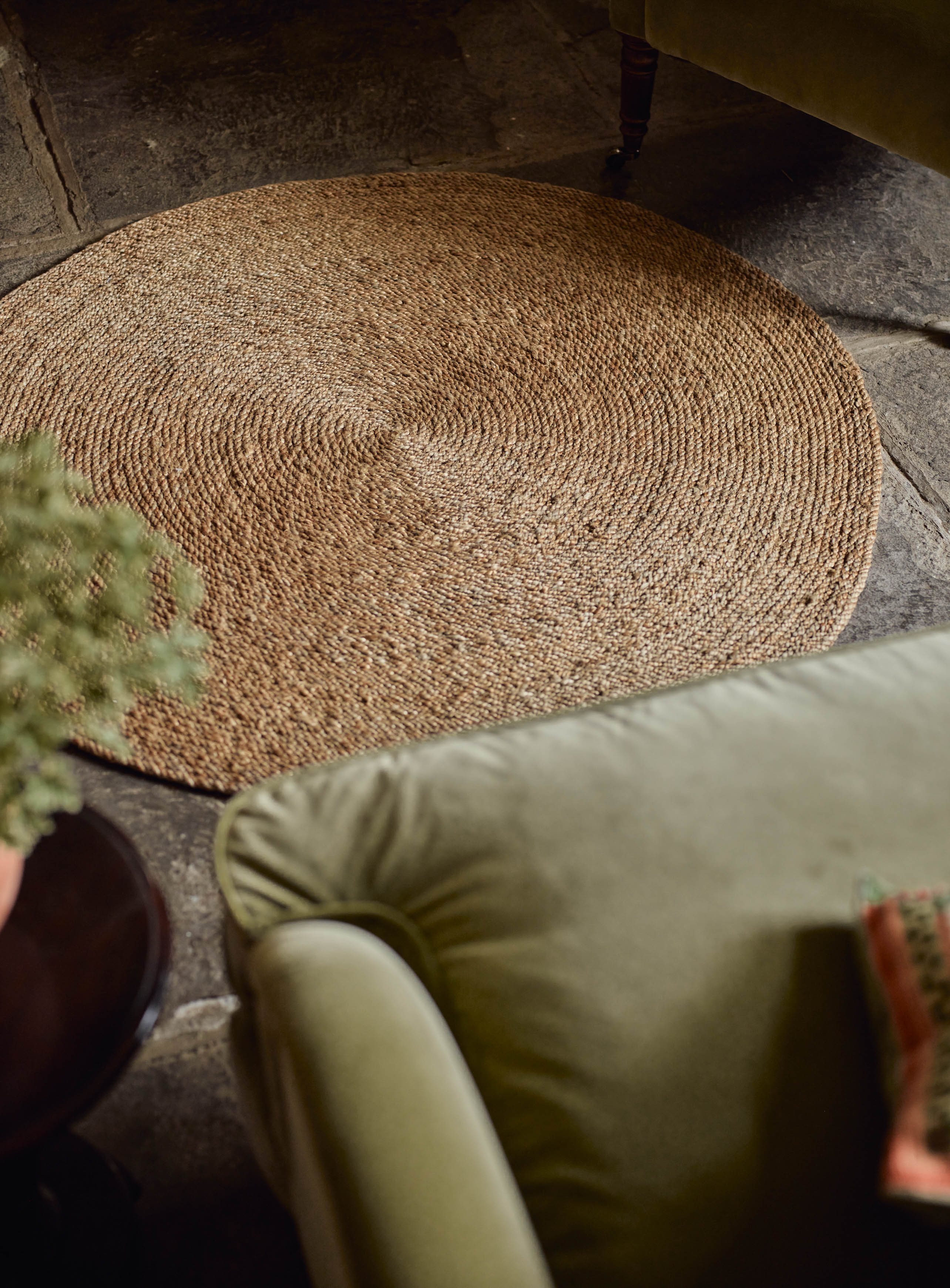 Round Jute Rug, Small
