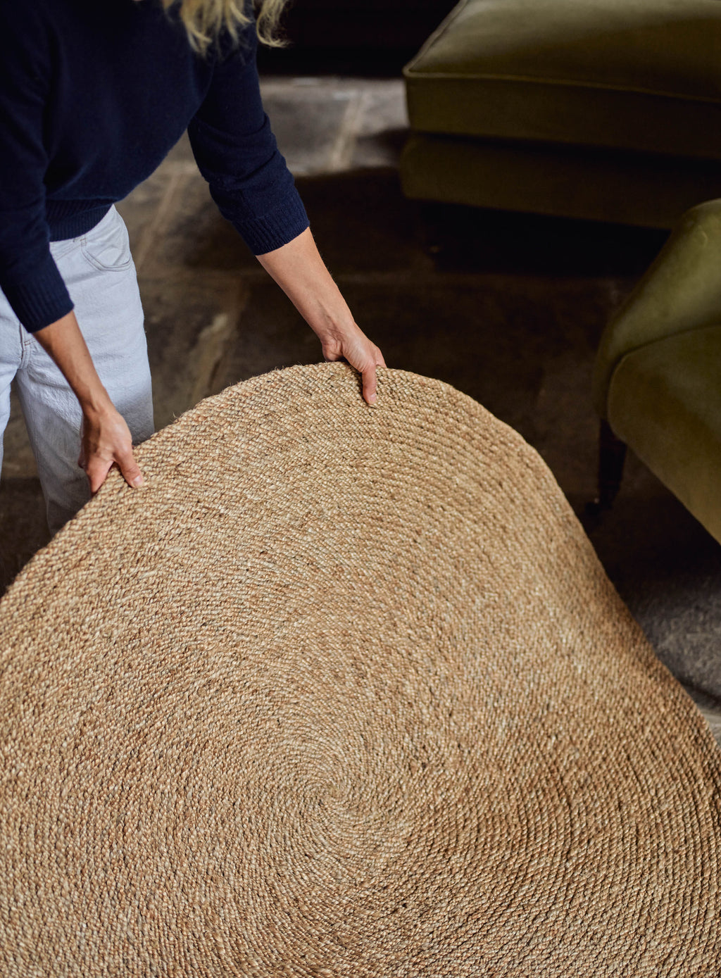 Round Jute Rug, Large