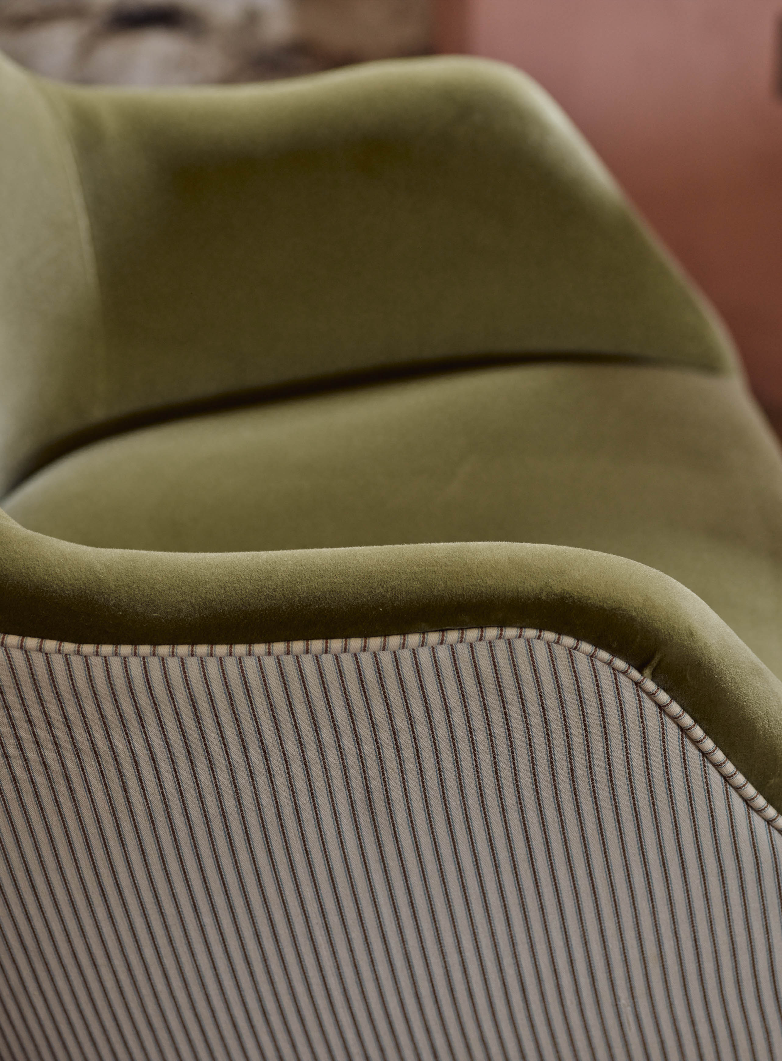 Bromley Wingback Chair, Soft Sage Cotton