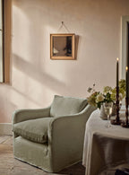 Warren Loose Cover Armchair, Leaden Grey Linen