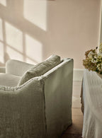 Warren Loose Cover Armchair, Moss Linen