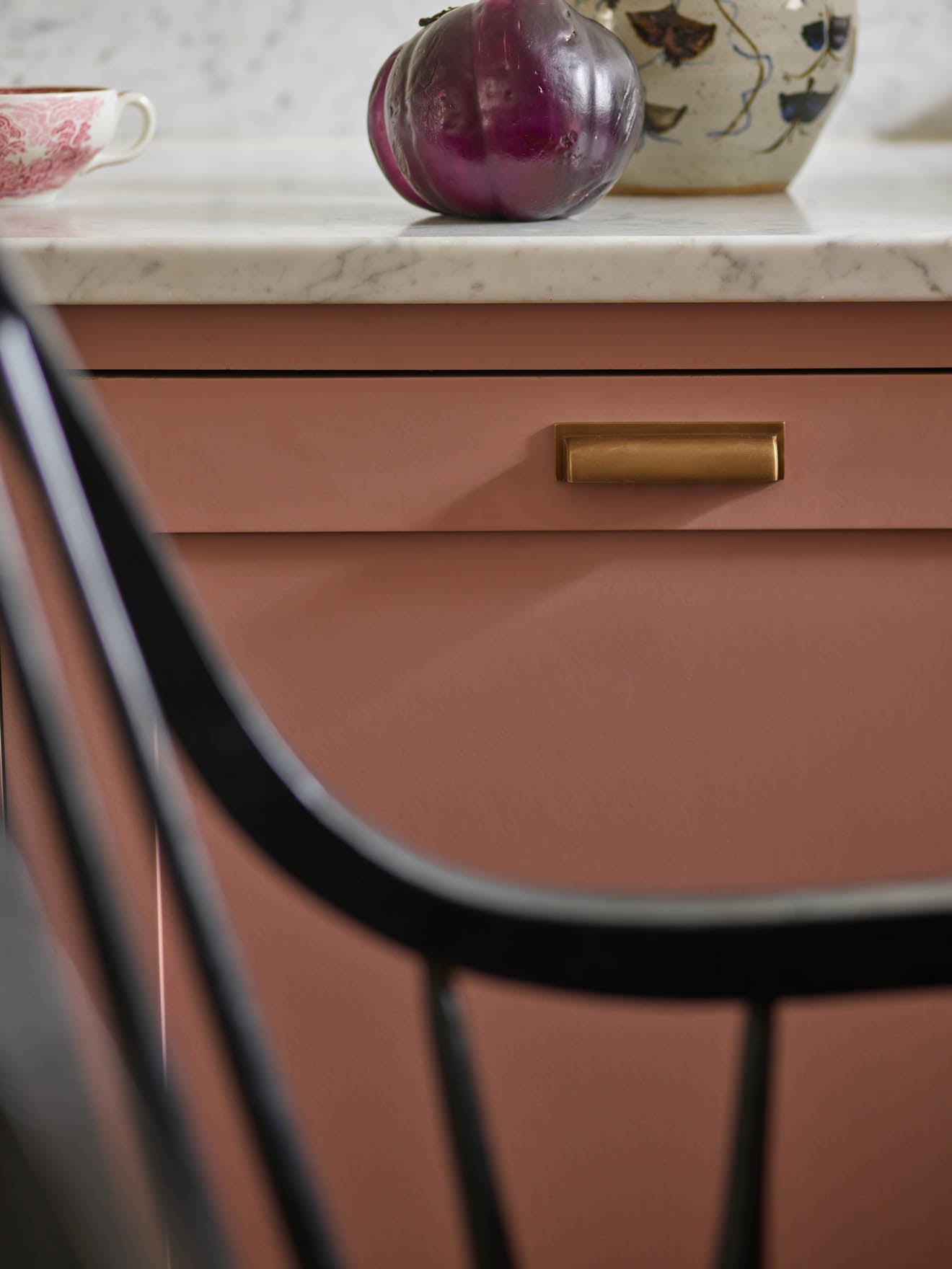 Grove Rectangular Cup Handle, Antique Brass