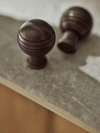 Grove Grooved Rounded Knob, Aged Bronze