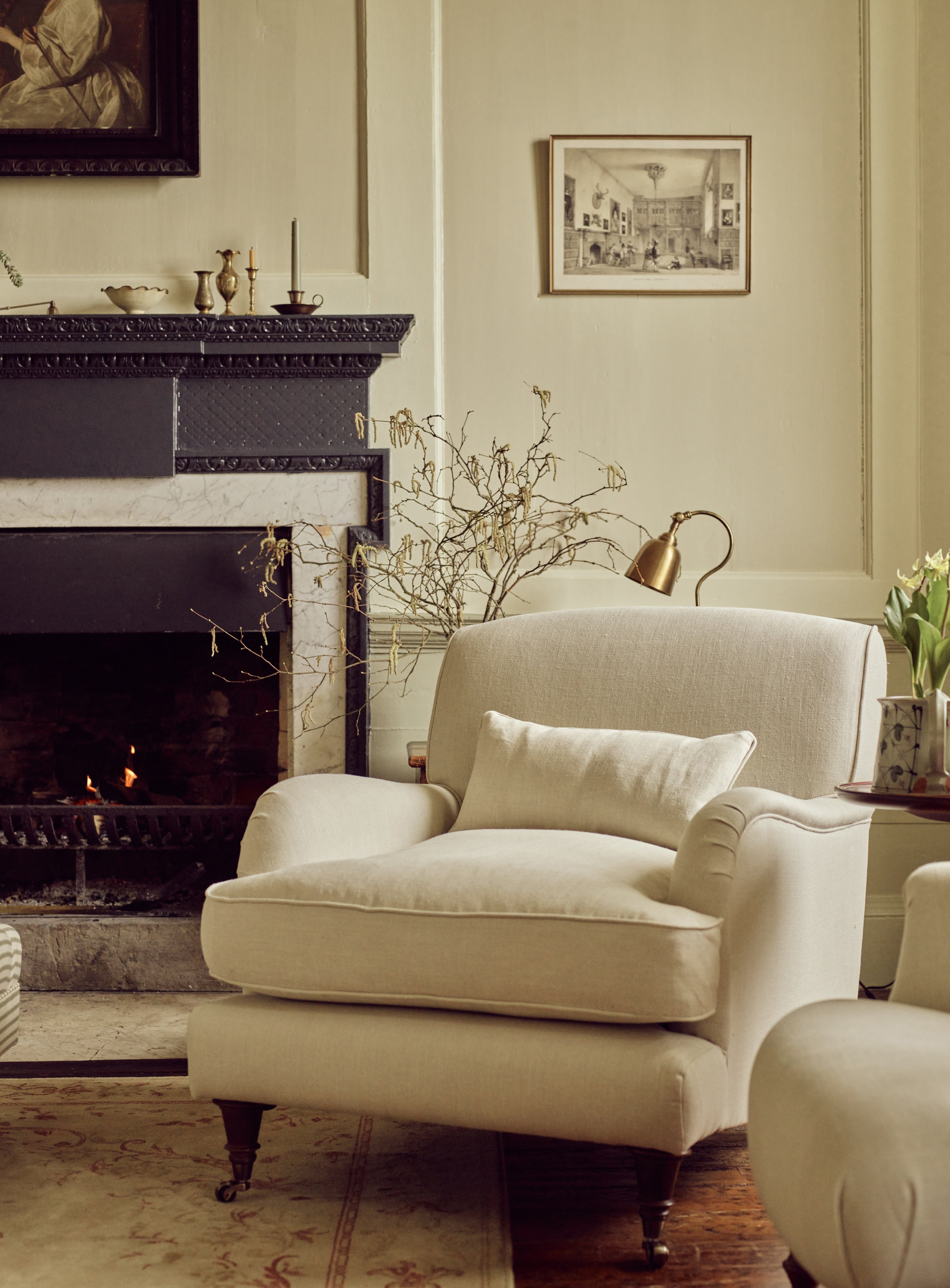 Abington Armchair, Leaden Grey Linen