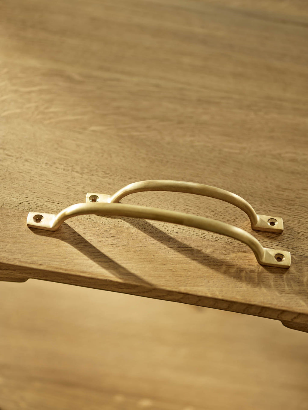 Grove Pull Handle, Long, Matt Brass