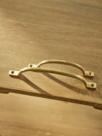 Grove Pull Handle, Long, Matt Brass