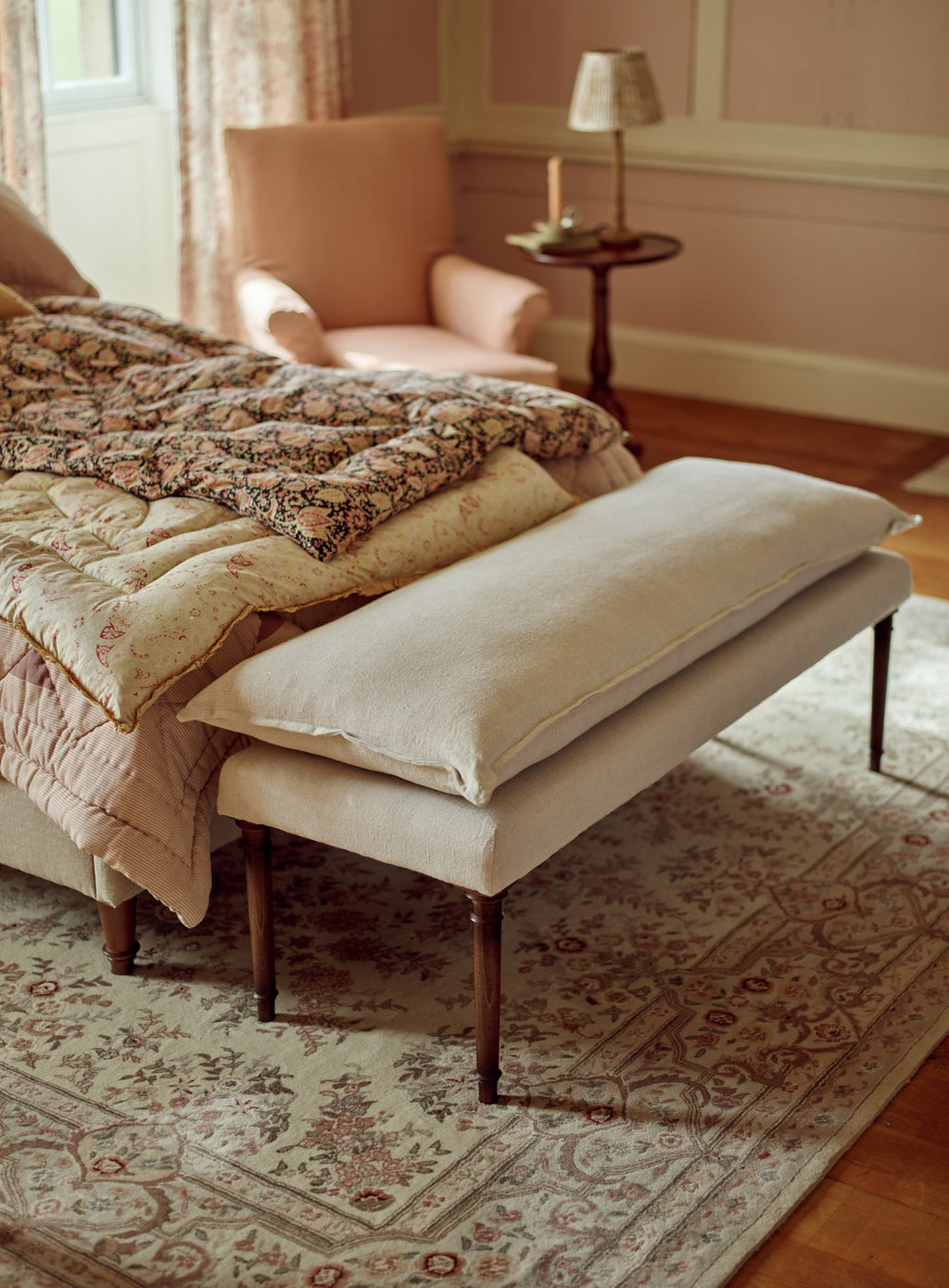 Mila Upholstered Bench, Dark Olive Velvet