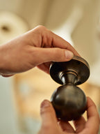 Grove Door Handles, Aged Bronze