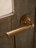 Grove Levered Door Handles, Antique Brass