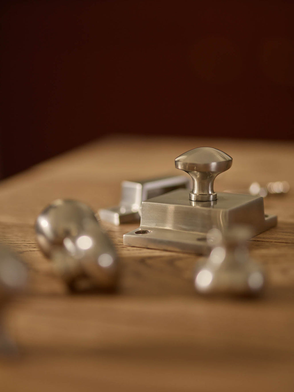 Grove Cabinet Latch, Matt Nickel