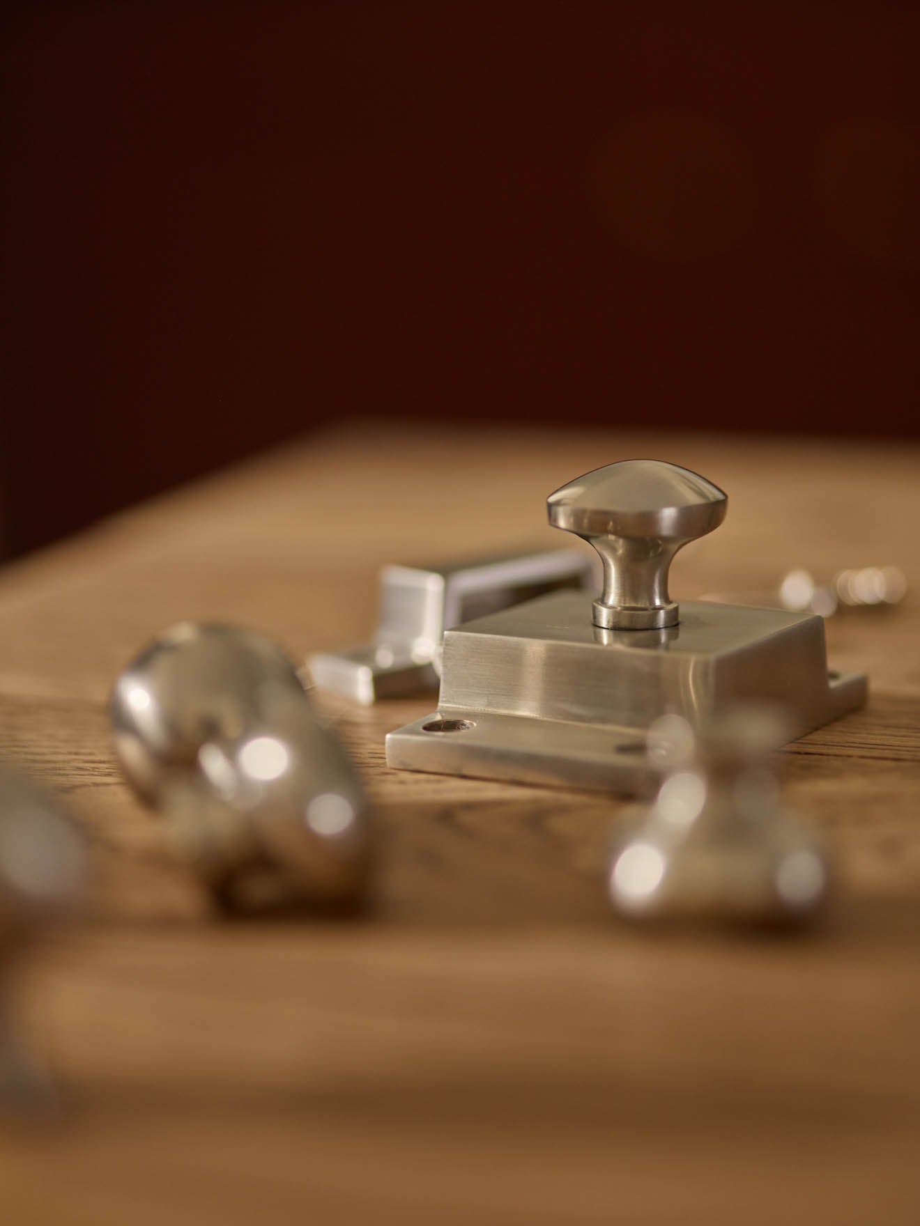 Grove Cabinet Latch, Matt Nickel