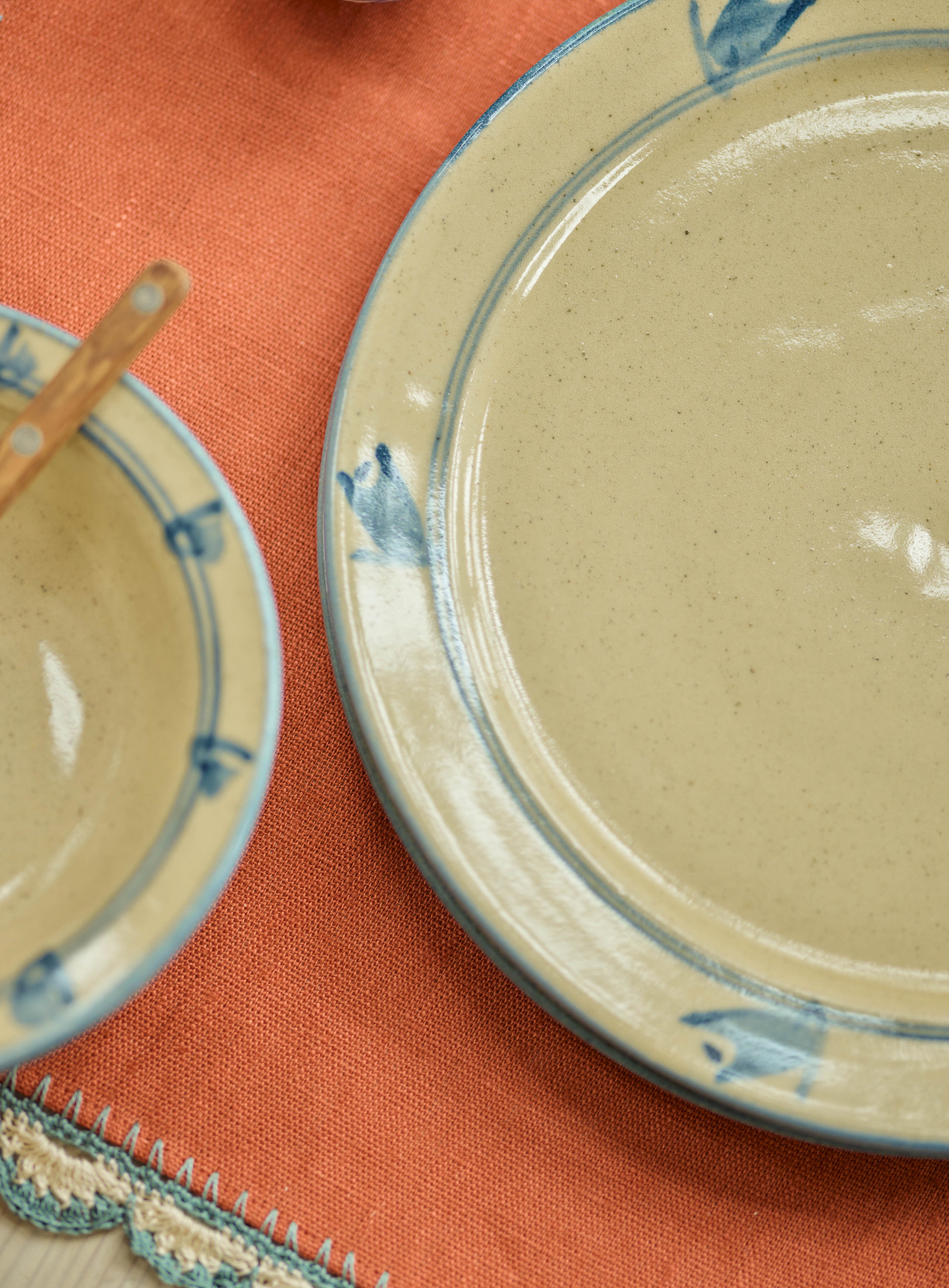 Inky Painted Dinner Plate