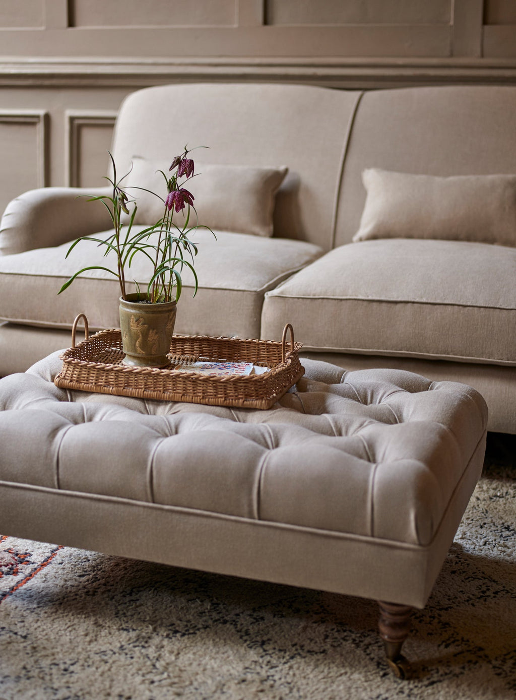 Abington Sofa, Two Seater, Heritage Ochre Stripe