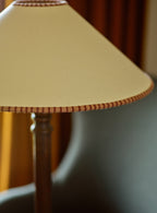 Arlo Card Lampshade, Large, Pink Stripe Trim