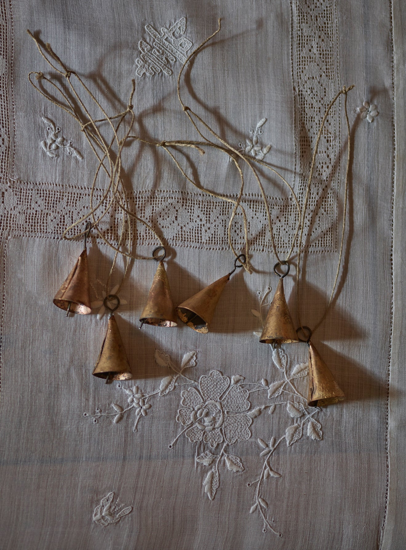 Rustic Bell Decoration, Set of Six