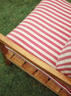 Emerson Garden Armchair, Fine Red Awning Stripe