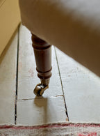 Edmund Footstool, Small, Plaster Pink Linen