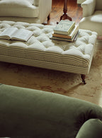 Elbert Ottoman, Sage Stripe