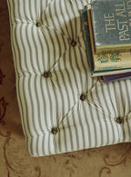 Elbert Ottoman, Sage Stripe