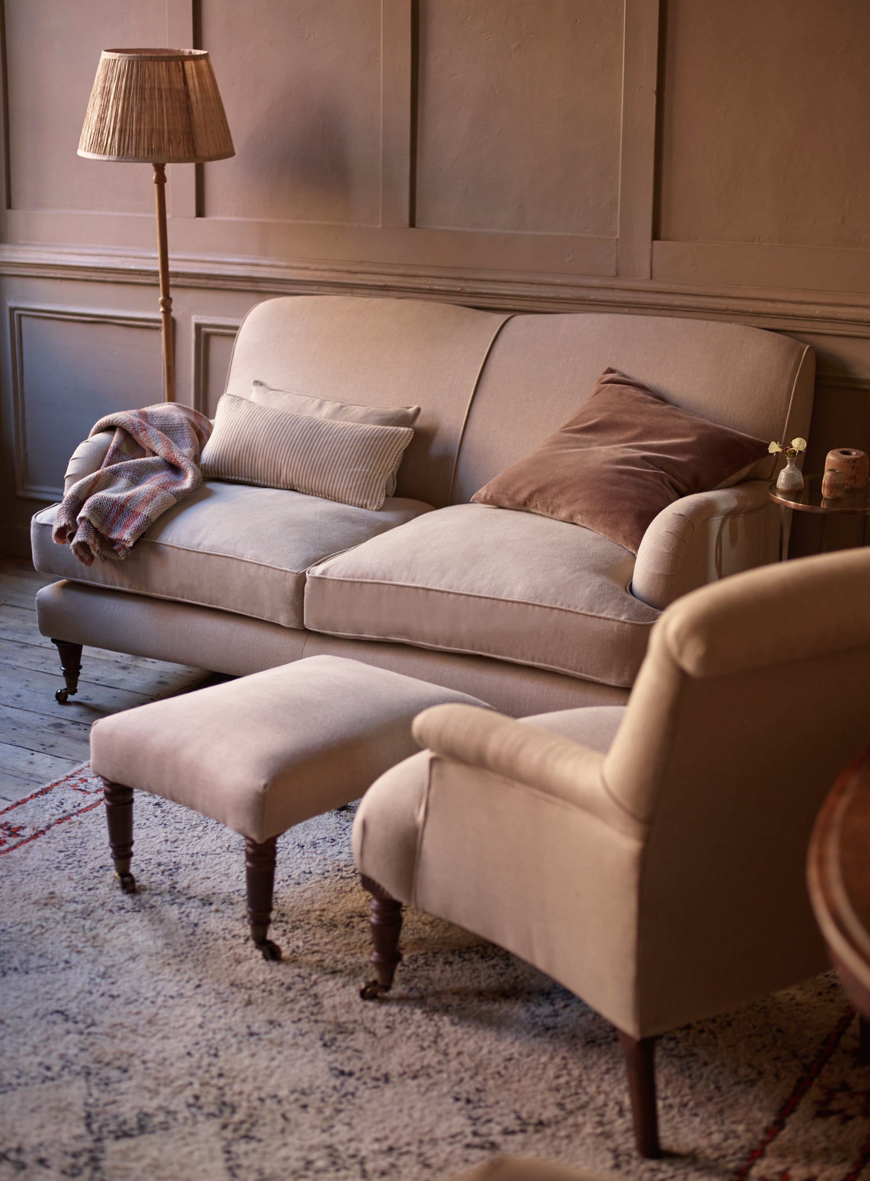 Abington Sofa, Two Seater, Natural Linen