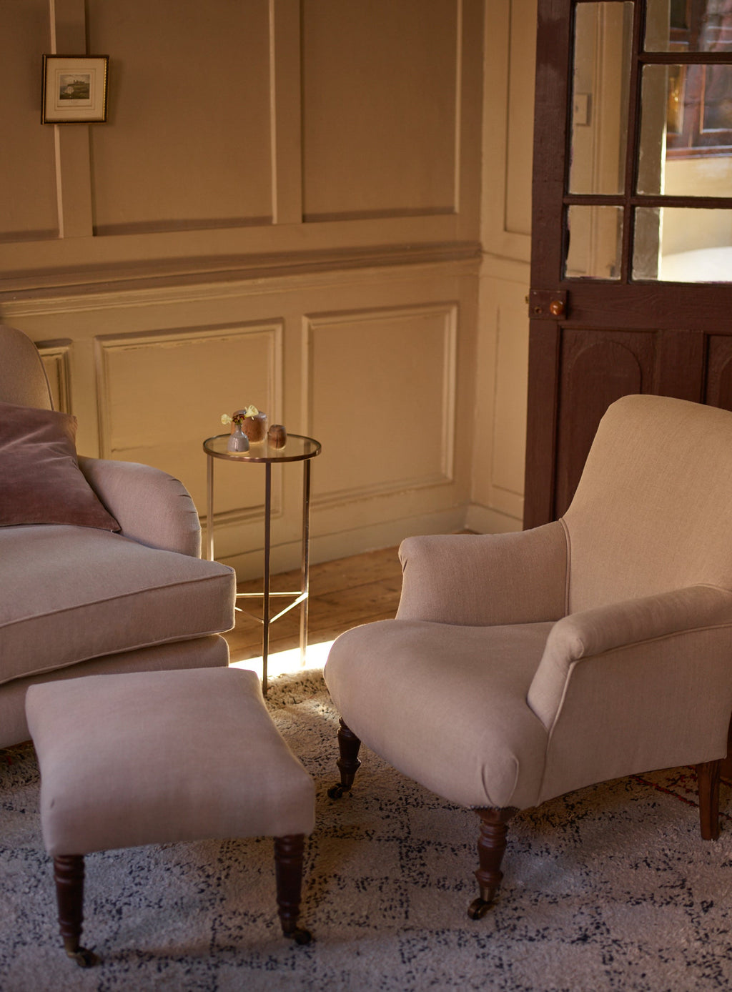 Finley Armchair, Sage Stripe