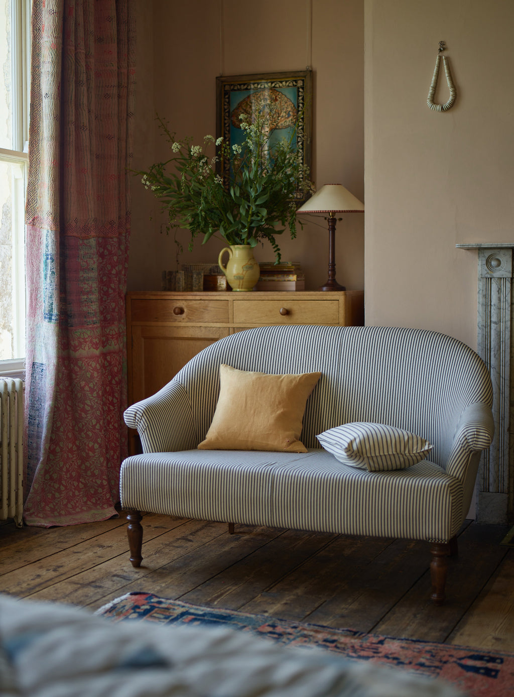 Clandon Sofa, Black Ticking Stripe