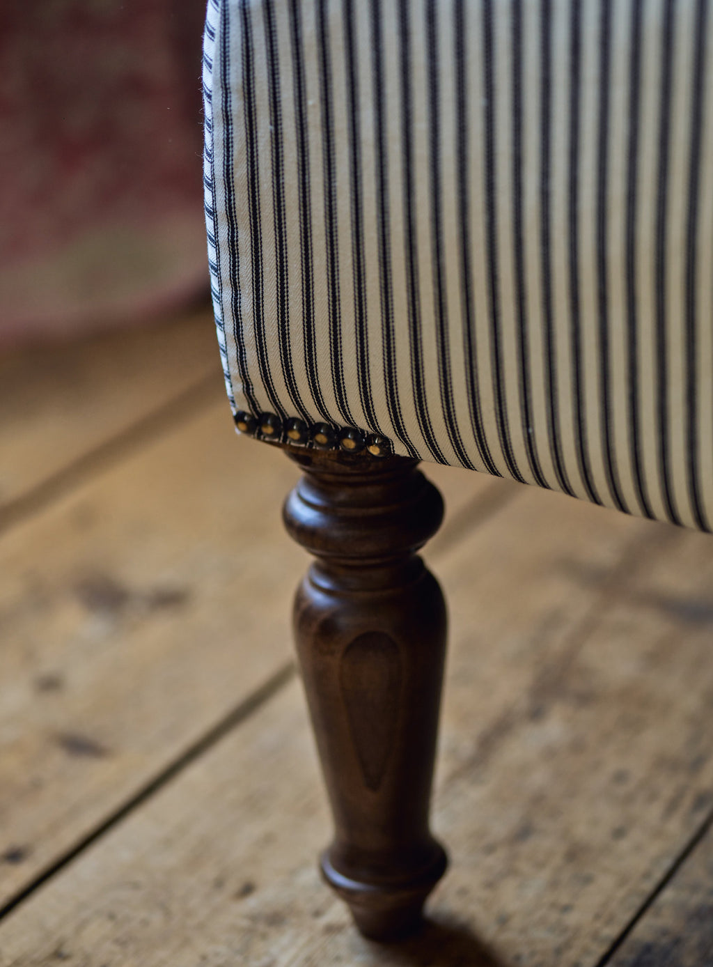 Clandon Sofa, Black Ticking Stripe