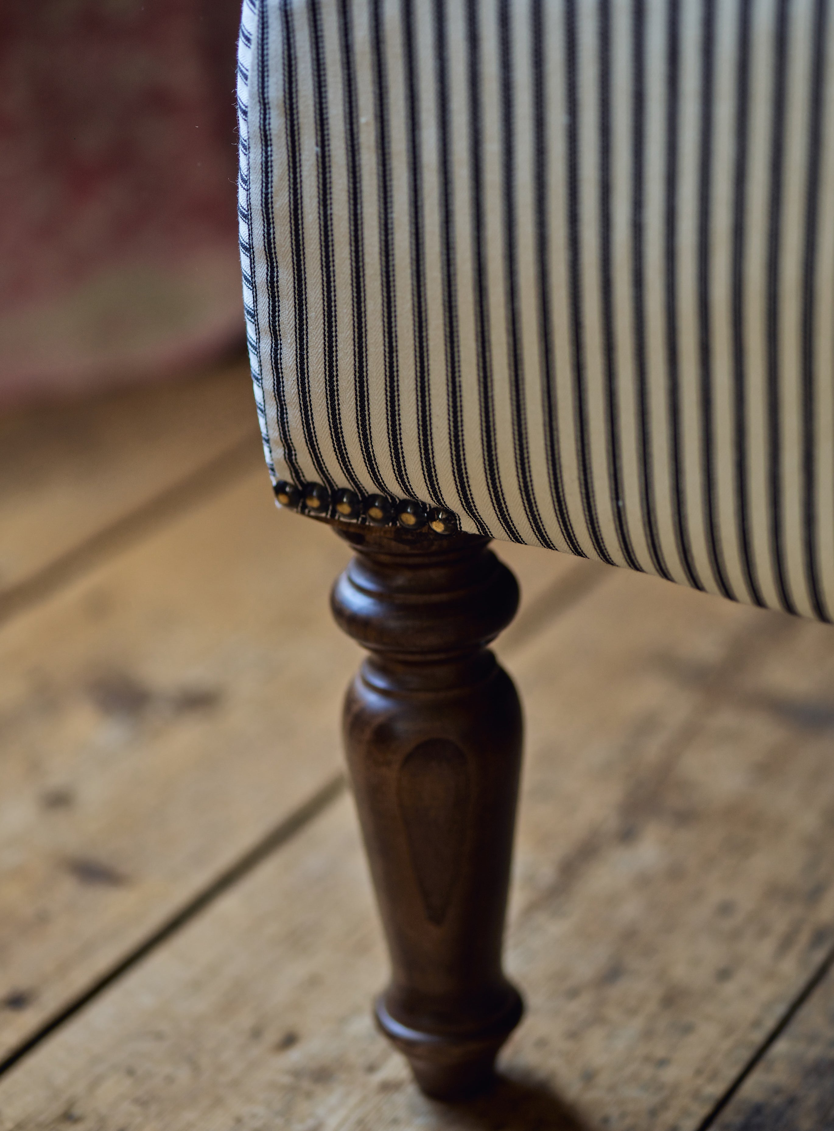 Clandon Sofa, Black Ticking Stripe