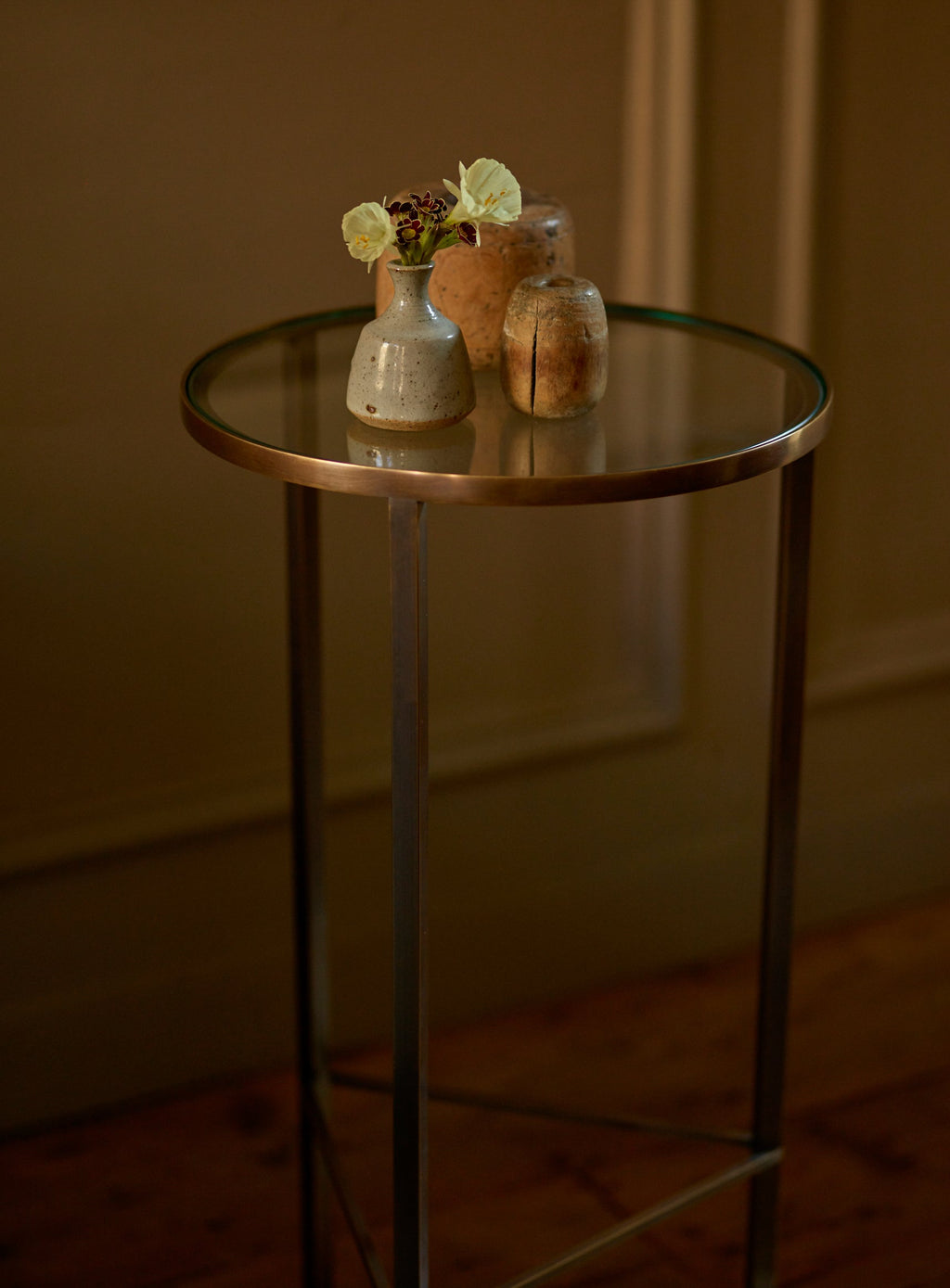 Phebe Side Table, Brass