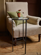 Phebe Side Table, Blackened Brass