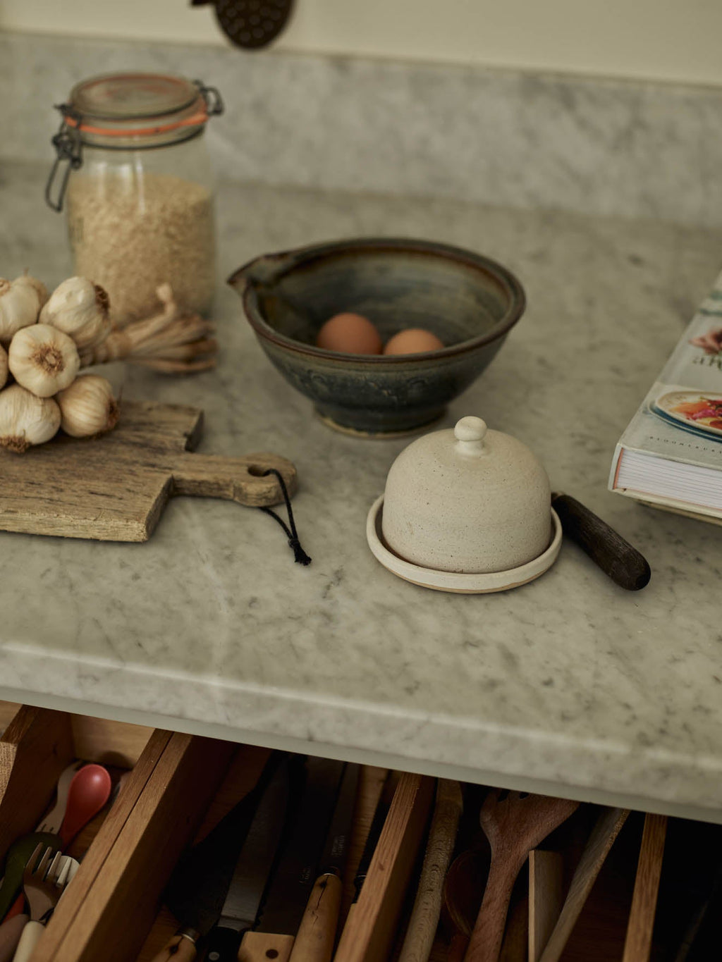 Handmade Stoneware Butter Dish