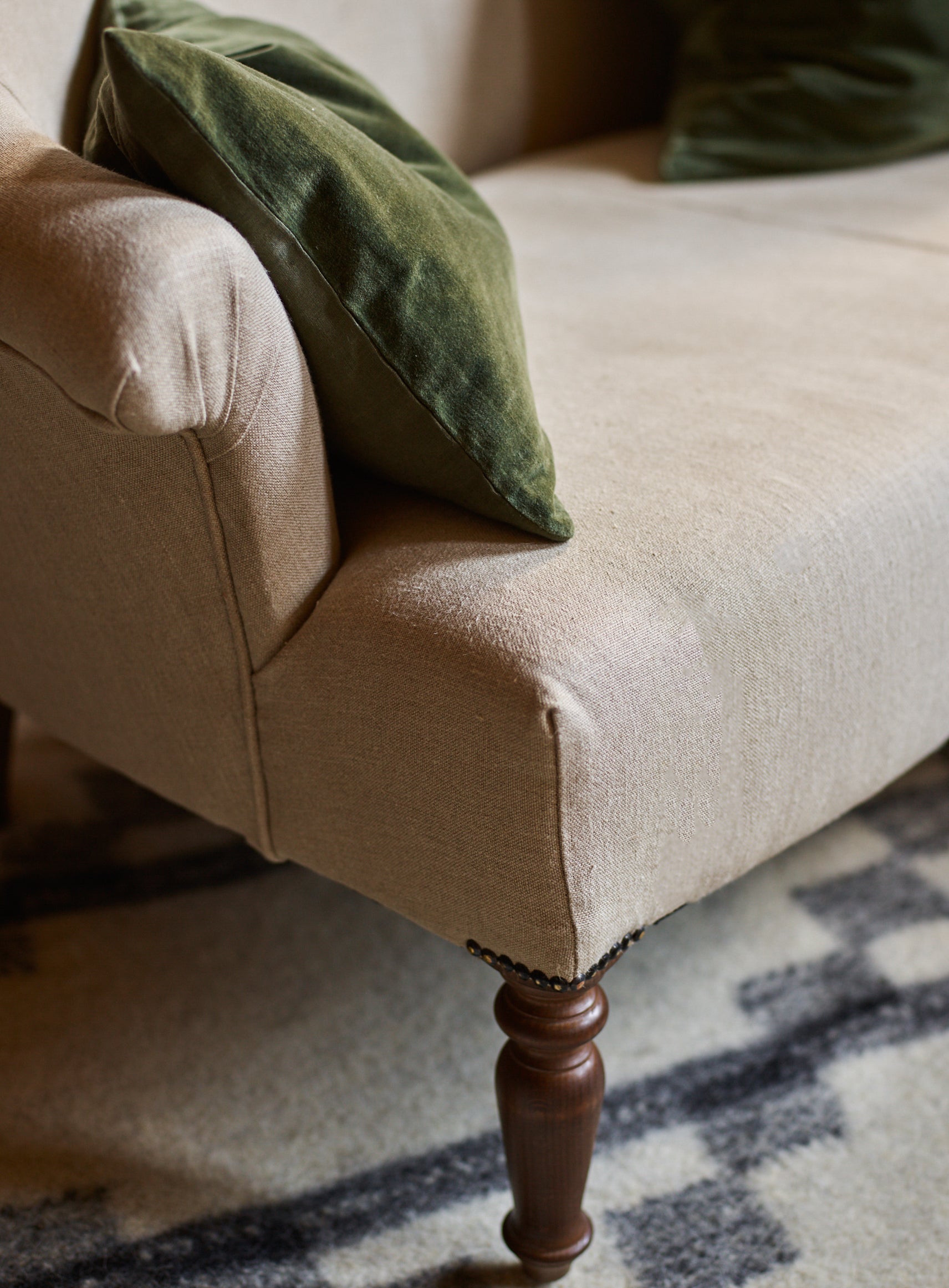 Clandon Sofa, Moss Wool
