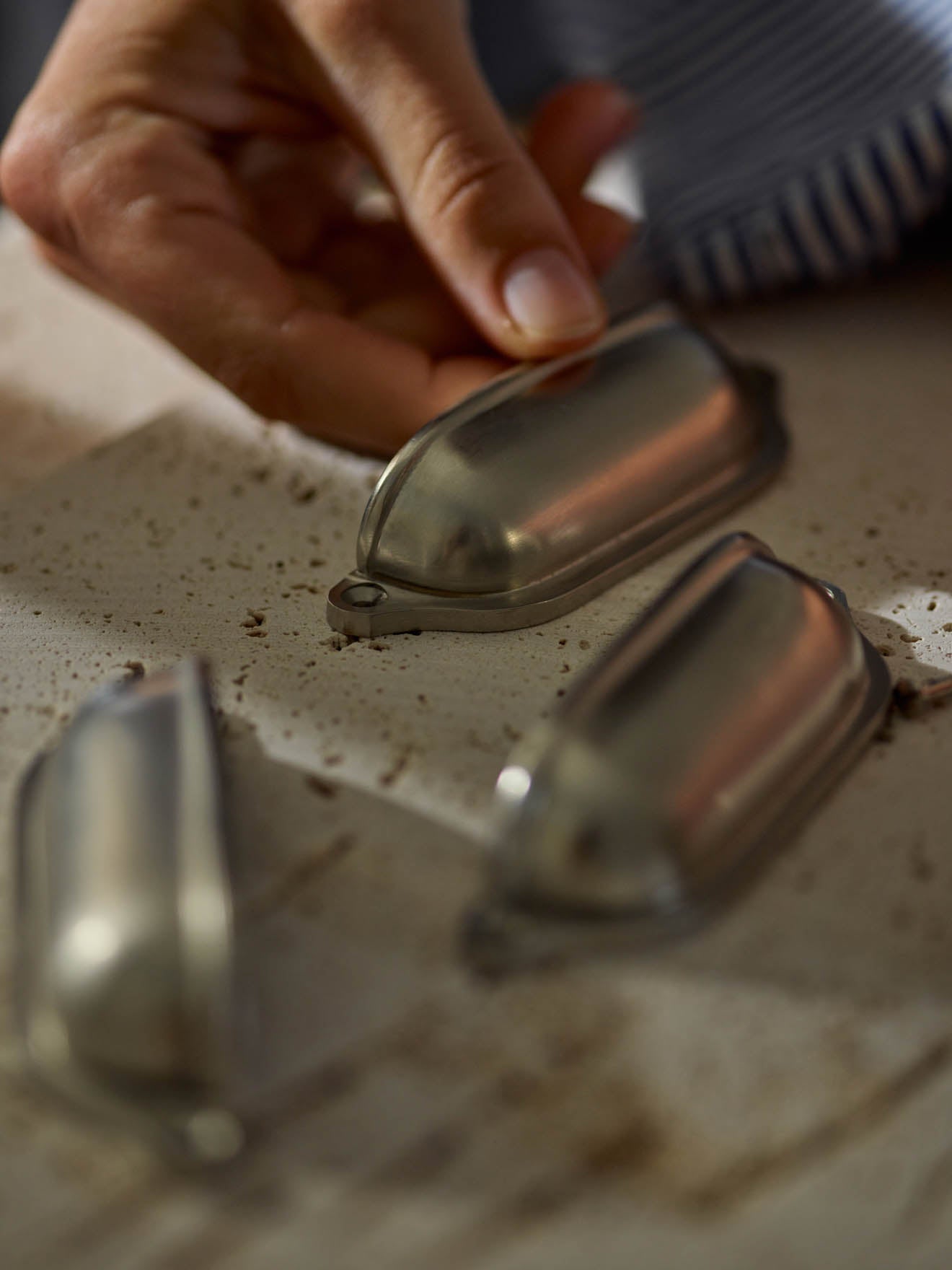 Grove Drawer Handle, Matt Nickel