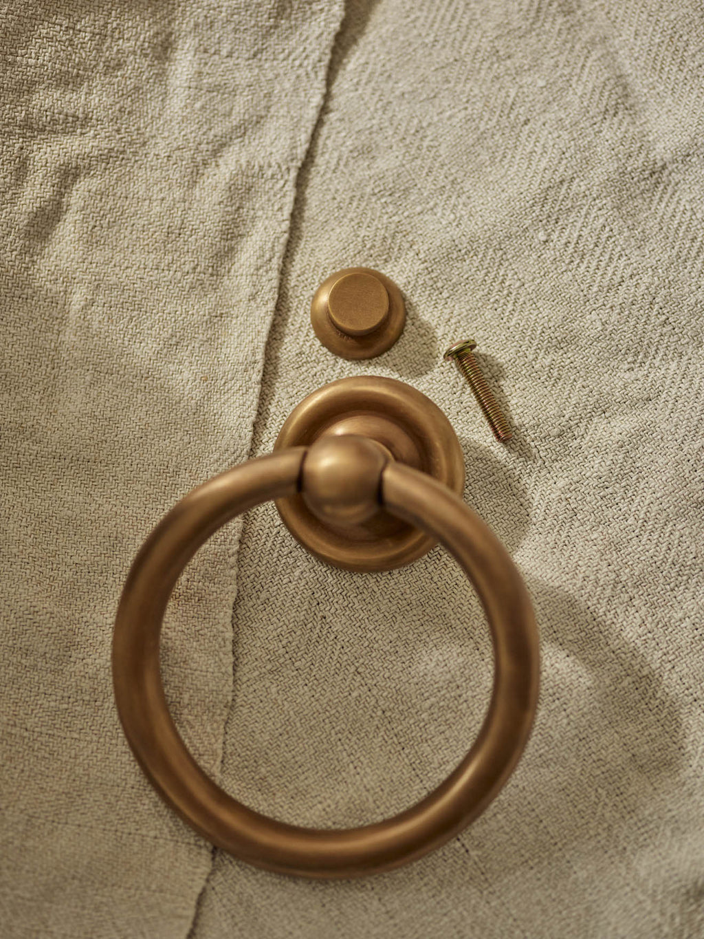 Grove Door Knocker, Antique Brass