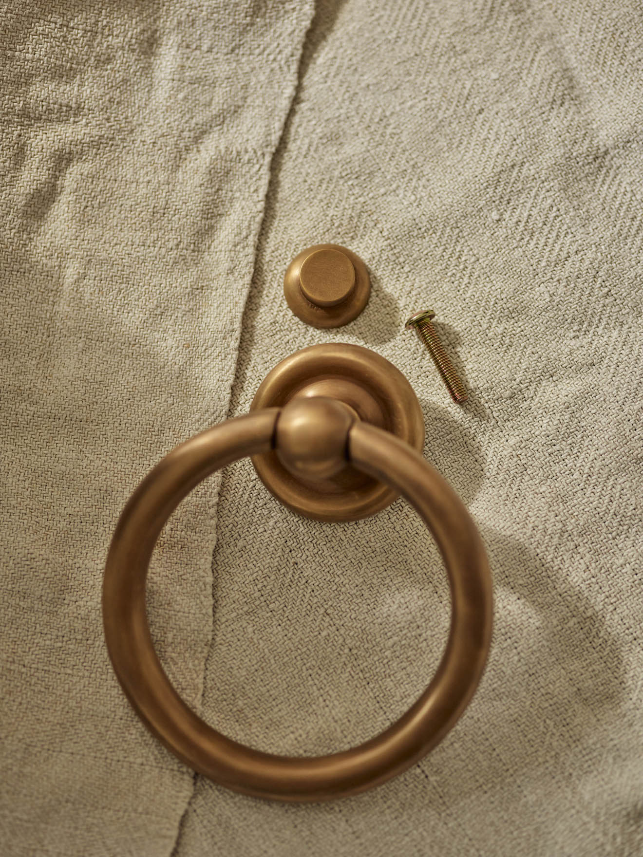 Grove Door Knocker, Antique Brass