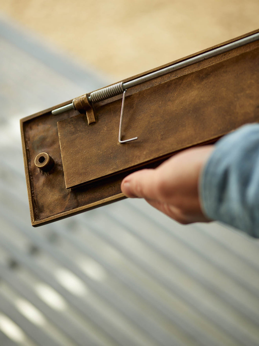 Grove Letter Plate, Antique Brass
