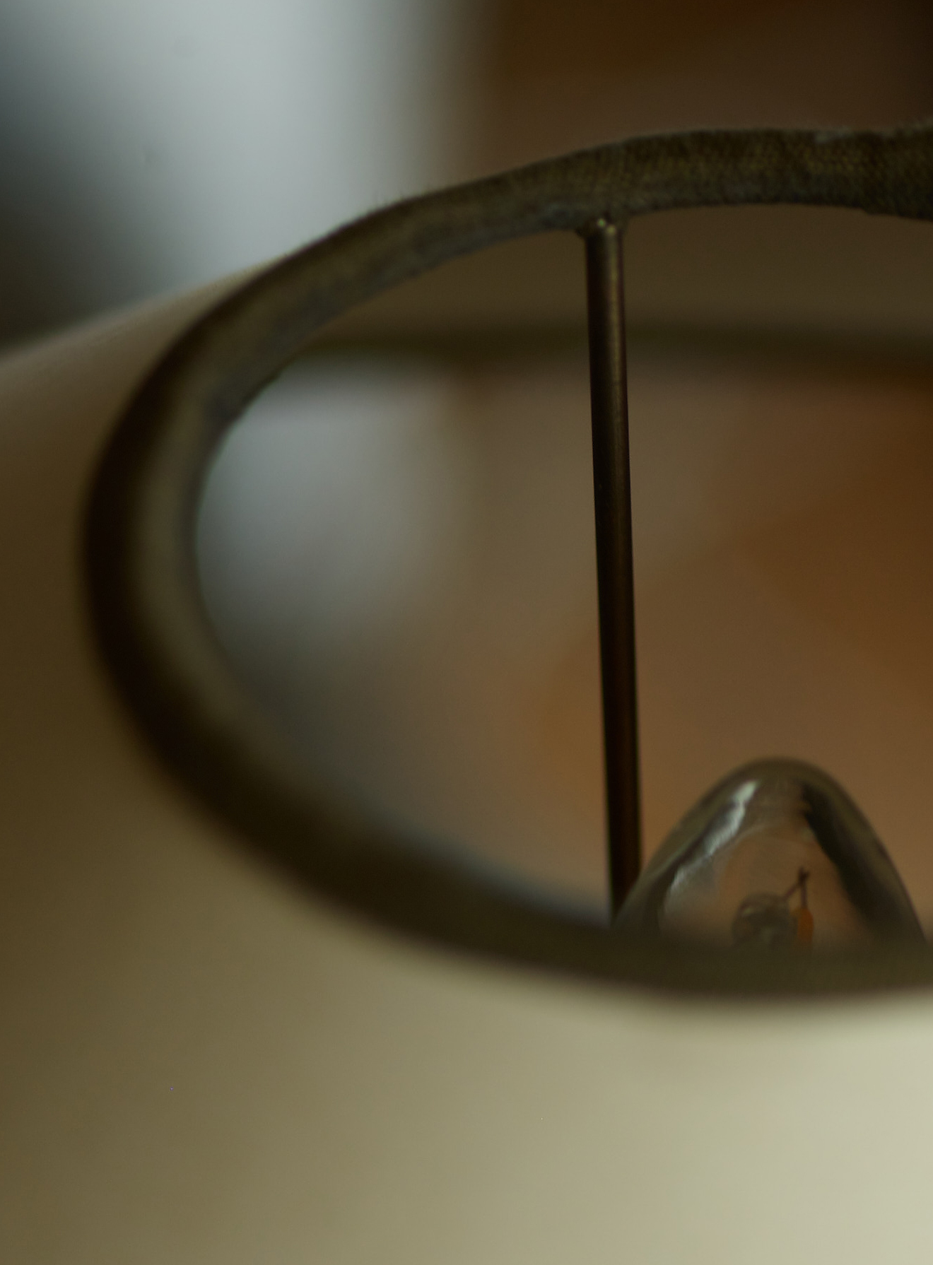 Arlo Card Lampshade, Small, Olive Trim