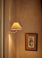 Arlo Card Lampshade, Small, Pink Stripe Trim