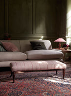 Edmund Footstool, Large, Soft Sage Cotton