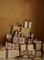 Handmade Wrapping Paper, Ditsy Sage, Set of Three