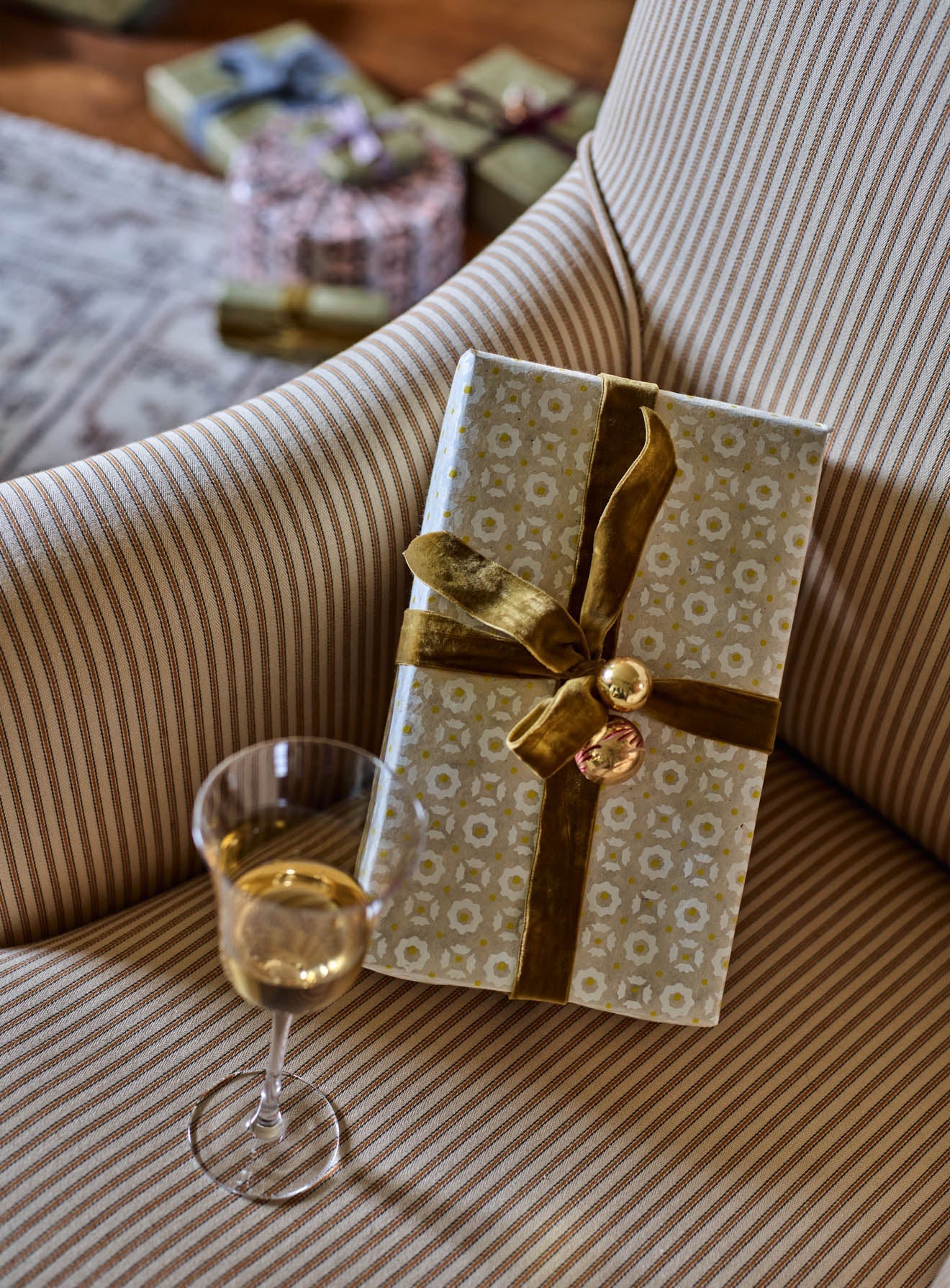 Handmade Wrapping Paper, Pale Petal, Set of Three