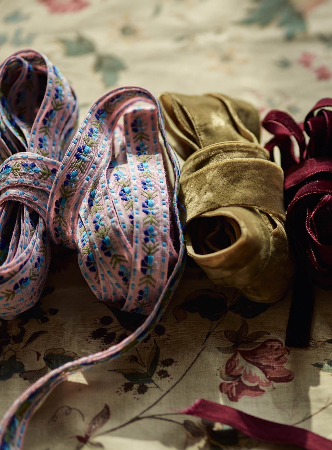 Floral Woven Ribbon